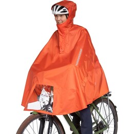 Peleryna przeciwdeszczowa na rower Tatonka Bike Poncho - red orange rozmiar: s