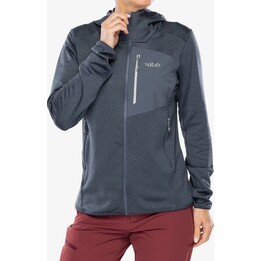 Felpa con cappuccio da donna Rab Ascendor - colore acciaio, taglia: s