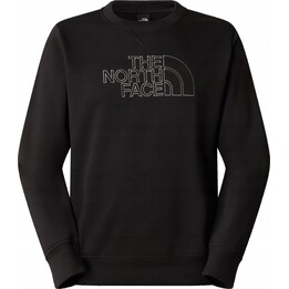 Bluza bez kaptura The North Face Drew Peak Light Crew - black/anthracite grey rozmiar: m