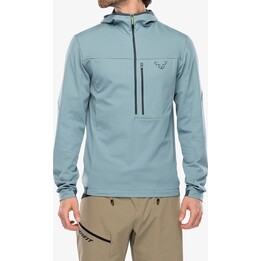 Felpa con mezza zip termica Dynafit Traverse - Blu fumo Taglia: L
