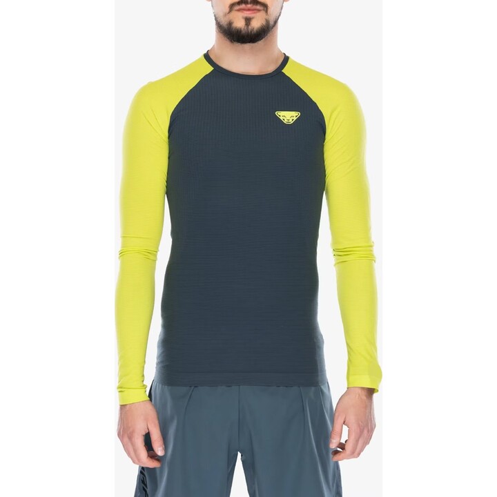 Sudadera de manga larga Dynafit Ultra S-Tech para correr - Amarillo Ultra Talla: L_XL