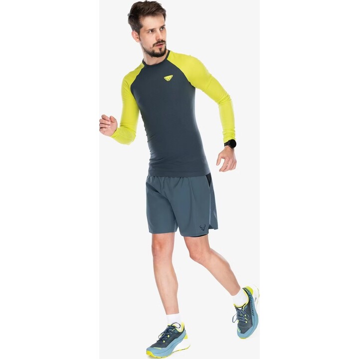 Sudadera de manga larga Dynafit Ultra S-Tech para correr - Amarillo Ultra Talla: L_XL