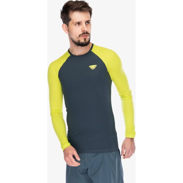 Sudadera de manga larga Dynafit Ultra S-Tech para correr - Amarillo Ultra Talla: L_XL