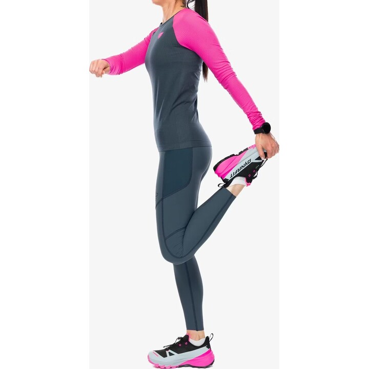 Bluza do biegania damska Dynafit Ultra S-Tech L/S Tee - pink glo rozmiar: m_l