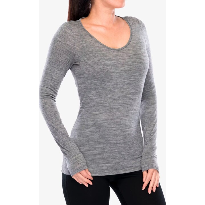 Icebreaker Siren Sweetheart Women's Long Sleeve Sweatshirt - Gritstone Hthr Size: S