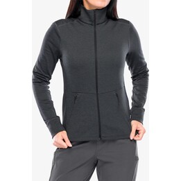 Felpa Odlo Grid Fleece Mid Layer Full Zip Donna - Nero Melange Taglia: XS