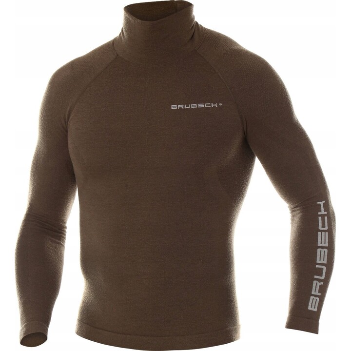 Bluza termoaktywna Brubeck Ranger Wool - khaki rozmiar: xxl