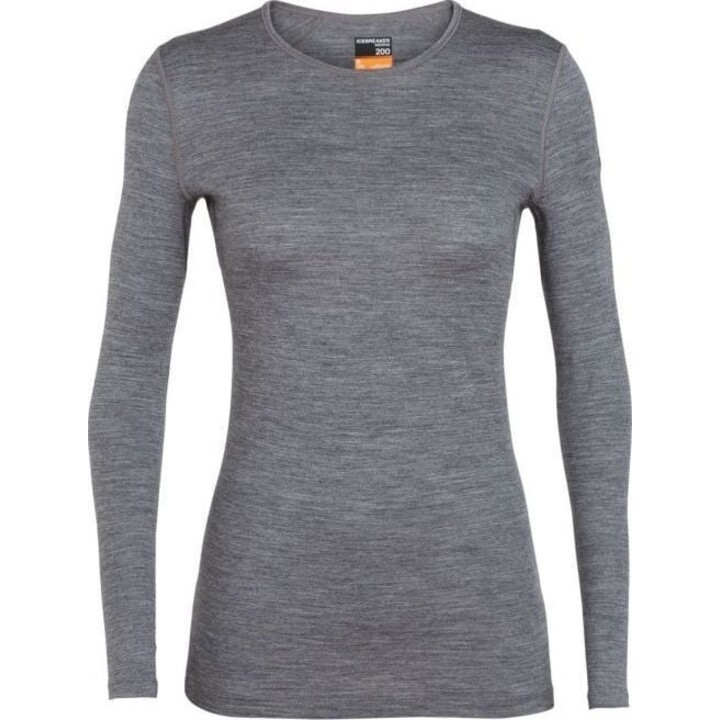 Sudadera térmica de manga larga Icebreaker 200 Oasis Crewe para mujer - Grit Talla: XS