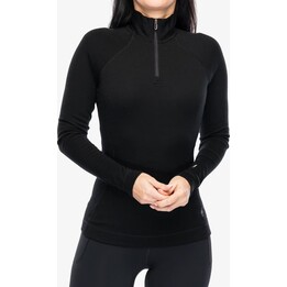 Smartwool Classic Thermal Merino BL Women's 1/4 Zip Sweatshirt - Black Size: S