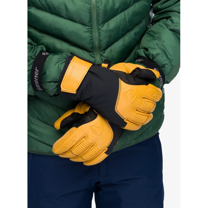 Gants de ski Ziener Ganzenberg AS AW - black/tan taille : xl