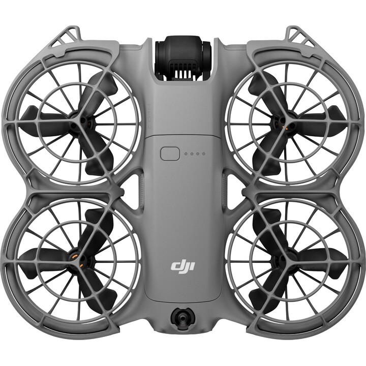 Drone DJI Neo 2 Fly More Combo com Câmera de Ação, preto fosco e cobre.