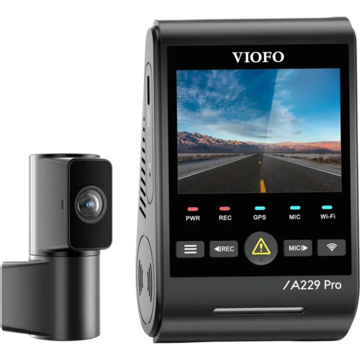 VIOFO A229 Pro Tele 4K + 2K WiFi GPS - Dashcam with 8 MP Sony STARVIS 2 IMX678 sensor