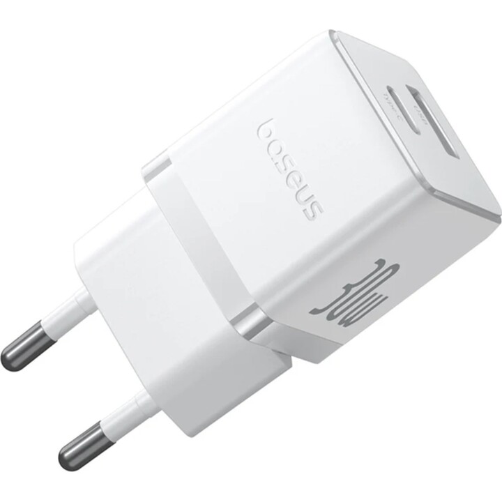 Chargeur réseau Baseus Palm, 30W, 3A, 1 x USB-A - 1 x USB-C, blanc P1011160A213-00