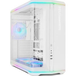 Nox Hummer Anvil ATX Mid-Tower PC Case with Curved Tempered Glass, White ARGB