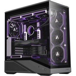 Abysm ARIAN FRAME A400 ATX PC Tower Computer Case, Black, Tempered Glass, ARGB PWM