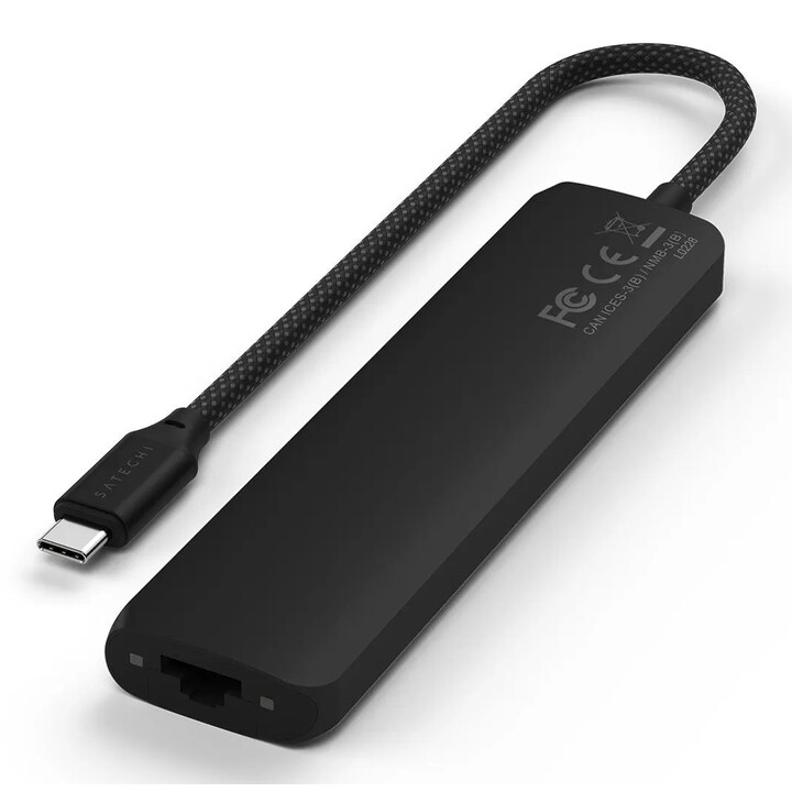 Hub de interface USB Tipo C Satechi ST-P7SK 10000 Mbit/s Preto