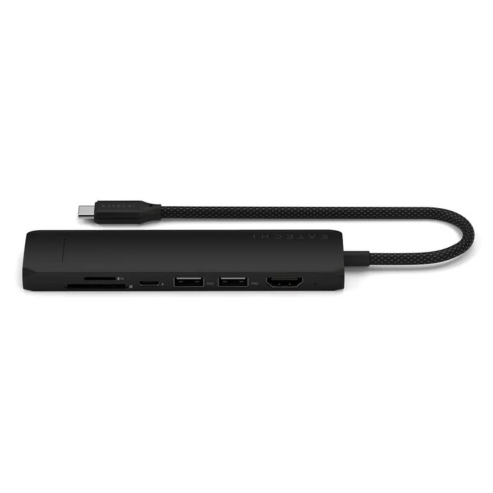 Hub de interface USB Tipo C Satechi ST-P7SK 10000 Mbit/s Preto