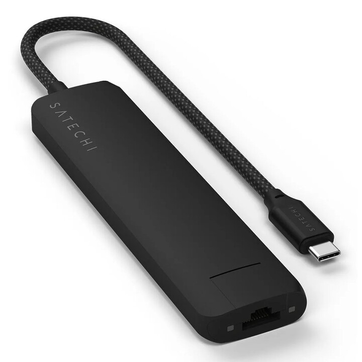 Hub d'interface USB Type C Satechi ST-P7SK 10 000 Mbit/s Noir