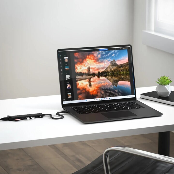Hub de interface USB Tipo C Satechi ST-P7SK 10000 Mbit/s Preto