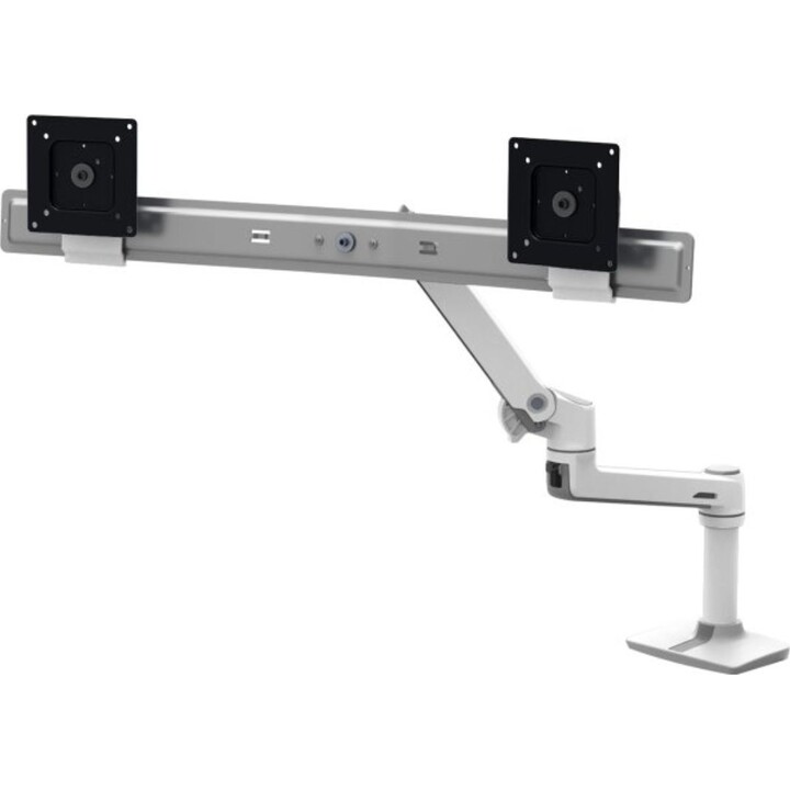 Ergotron 45-489-216 Support de bureau LX avec bras double à connexion directe (blanc)
