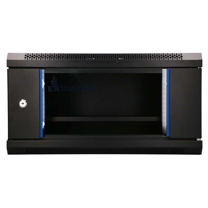 Extralink LITE 4U 530X400 ARMARIO RACK DE PARED NEGRO Estante montado en suelo/pared/independiente Negro