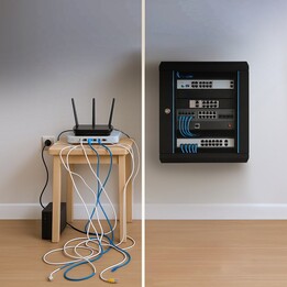 Armadio rack a parete Extralink LITE 9U 530x400 nero