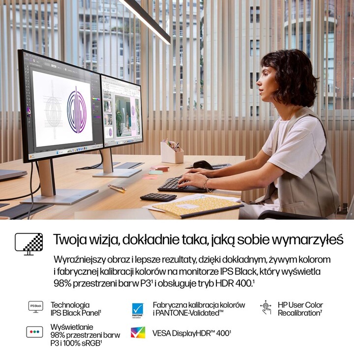 Monitor HP HD Quad Thunderbolt 4 Pro da 27 pollici Serie 7: 727pu