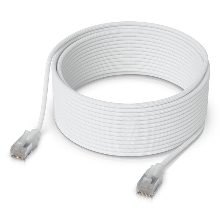 Ubiquiti UACC-Cable-Patch-EL-C6A-15M-W cable de rojo Translúcido, Blanco Cat6a