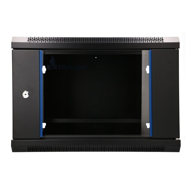 Extralink LITE 6U 530X400 ARMARIO RACK DE PARED NEGRO Estante montado en suelo/pared/independiente Negro