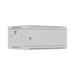 Gabinete de instalação para rack de parede LANBERG de 19" 4U, 600x450, porta de metal cinza (embalagem plana)