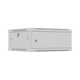 Armoire rack murale 19" 4U 600x600 grise porte métallique Lanberg (flat pack)