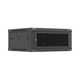 GABINETE RACK DE PARED DE 19" 4U 600X600 NEGRO CON PUERTA PERFORADA LANBERG (EMPAQUETADO PLANO)
