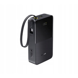 Baseus EnerFill Bipow2 Pro 20000mAh Power Bank with Built-in USB-C Cable, 22.5W Fast Charging, LED Display - Black