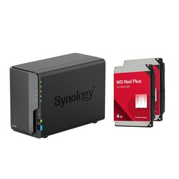 Serveur NAS Synology DiskStation DS224+ à 2 baies, boîtier vide + 2 disques durs WD Red WD40EFZZ SATA 3,5" de 4 To