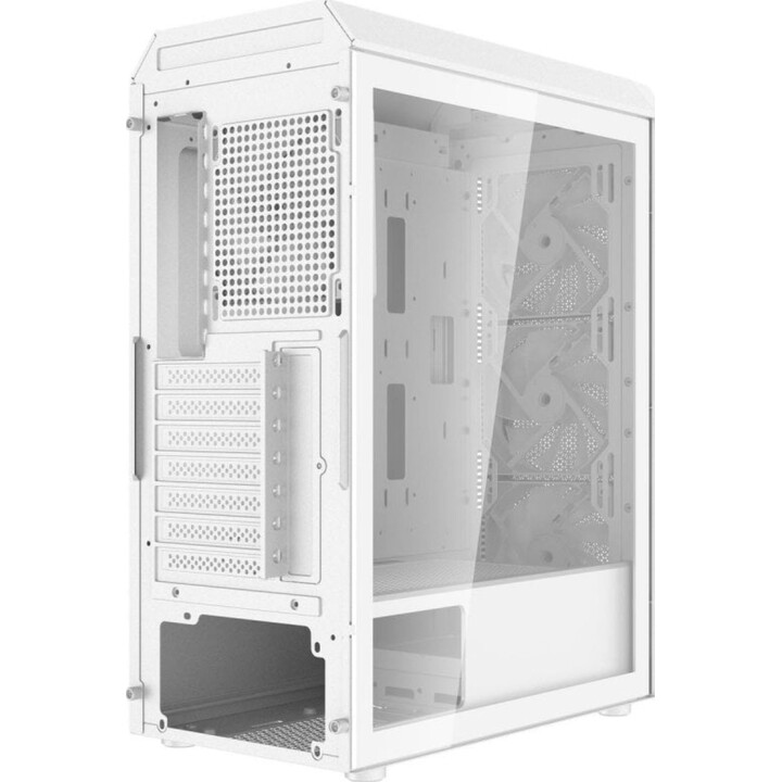 XPG Valor Air Plus White Midi Tower PC Case ATX/SPCC 3x120mm Front 1x120mm Rear Side Window