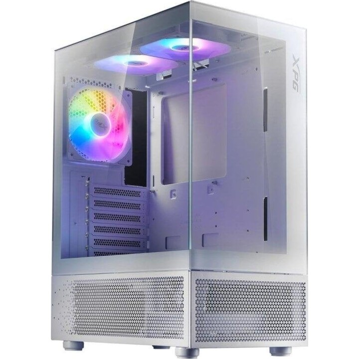 XPG Invader X Mini Weißer PC-Tower ATX/Micro ATX/Mini-ITX mit gehärtetem Glas-Seitenfenster