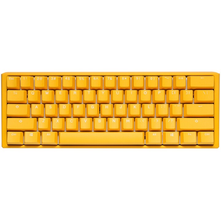 Ducky One 3 Yellow Mini Gaming RGB LED - MX-Clear US Tastatur USB US Englisch Gelb