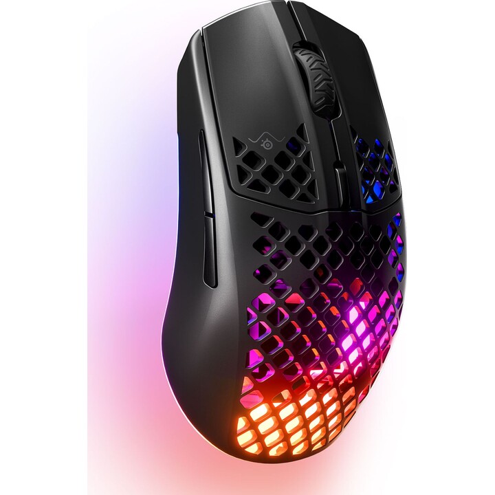 SteelSeries Aerox 3 Wireless - Ratón óptico para juegos de 18000 CPI - REACONDICIONADO (Onyx)