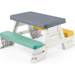 Table de pique-nique DOLU pour 4 personnes, blanche/grise