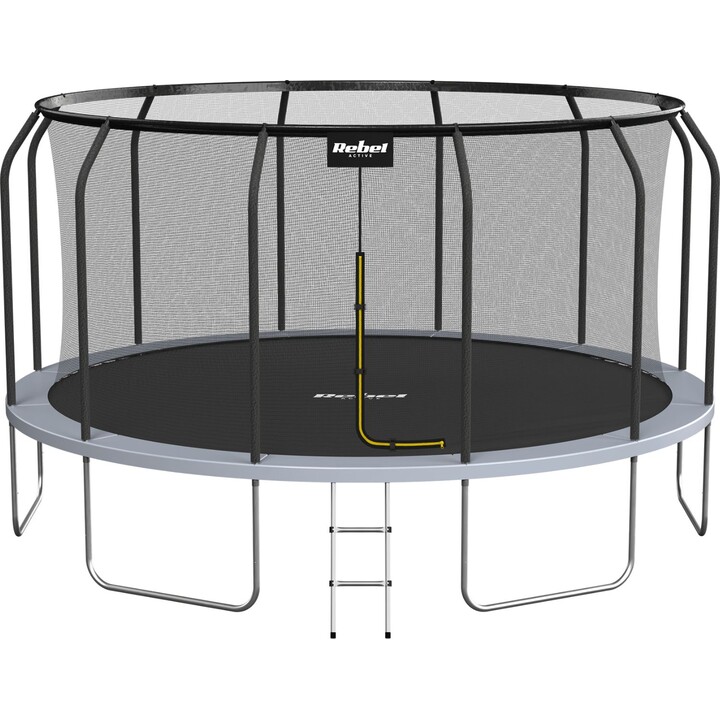 Trampolino Rebel Active PRO da 366 cm (12 piedi) con rete e scaletta.