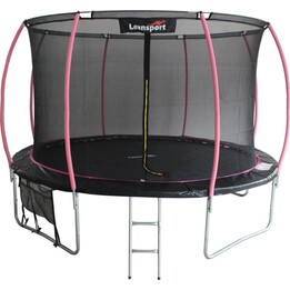 Cama elástica LEAN Sport Max de 4,8 m (16 pies) en color negro y rosa.
