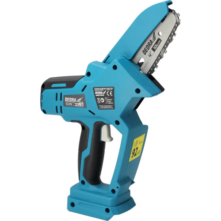 DEDRA SAS+ALL DED7099 Mini tronçonneuse sans fil 18V, guide-chaîne 4