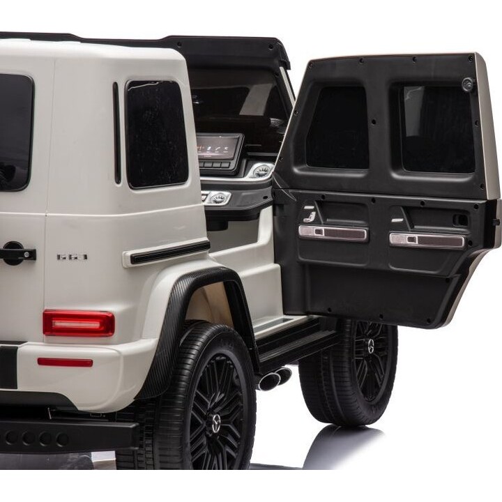 Leantoys Mercedes-Benz G63 AMG 4X4 XXL Auto elettrica cavalcabile 24V 14Ah Batteria-Veicolo giocattolo bianco