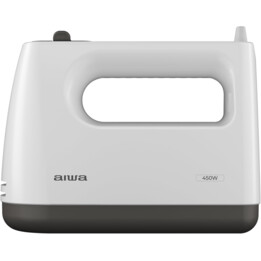 Aiwa Tesaberu AHX-600 Handmixer 450W, 5 Geschwindigkeiten + Turbofunktion, 2 Schneebesen und Knethaken