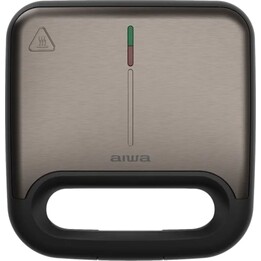 Aiwa ASM-750 Appareil à sandwich 2-sandwichs | Acier inoxydable résistant aux traces de doigts, noir