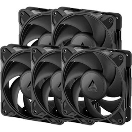 Kit de 5 ventoinhas Arctic PWM 120 mm Black P12 Pro LN