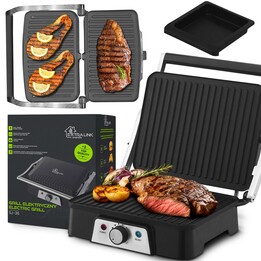 Griglia elettrica Extralink Smart Life SJ-36, 2000W, con controllo della temperatura.