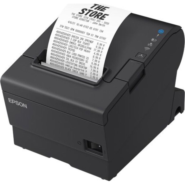 Stampante termica Epson TM-T88VII a 180 x 180 dpi per punti vendita, con connettività cablata e wireless