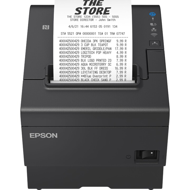 Impresora térmica para puntos de venta Epson TM-T88VII de 180 x 180 ppp, con conexión por cable e inalámbrica