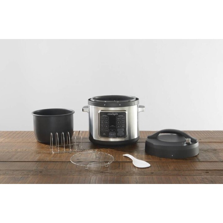 Panela elétrica Crock-Pot CSC062X, 5,6 L, 1400 W, preta, aço inoxidável